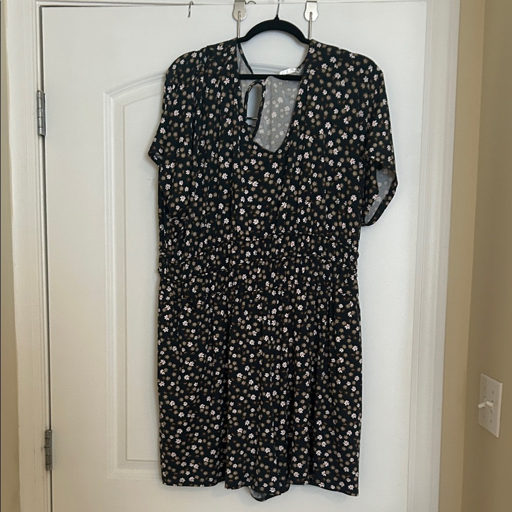 Floral Green Romper